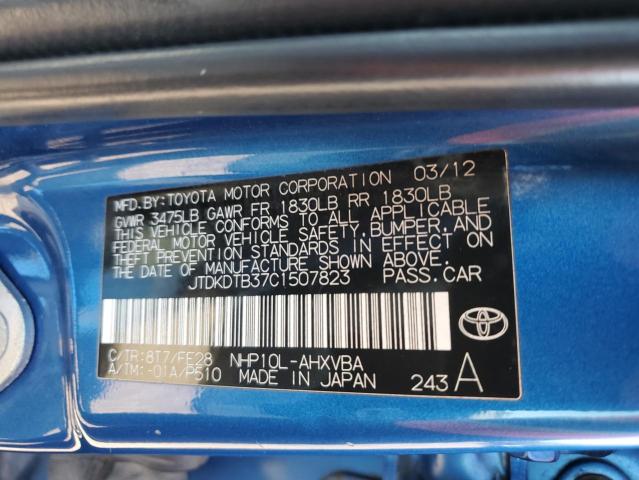 Продажа на аукционе авто 2012 Toyota Prius, vin: JTDKDTB37C1507823, номер лота: 81298735
