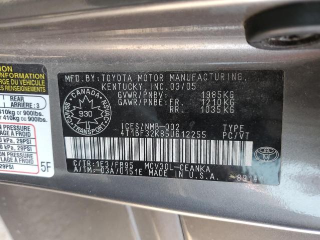 Продаж на аукціоні авто 2005 Toyota Camry Le, vin: 4T1BF32K85U612255, номер лоту: 80700255
