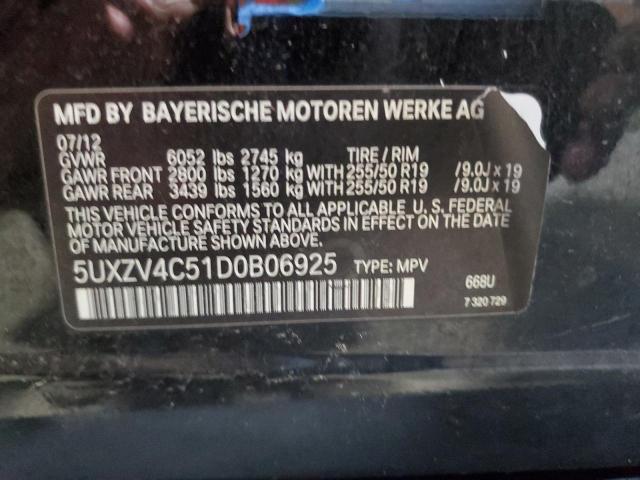 84707775 :رقم المزاد ، 5UXZV4C51D0B06925 vin ، 2013 Bmw X5 Xdrive3 مزاد بيع