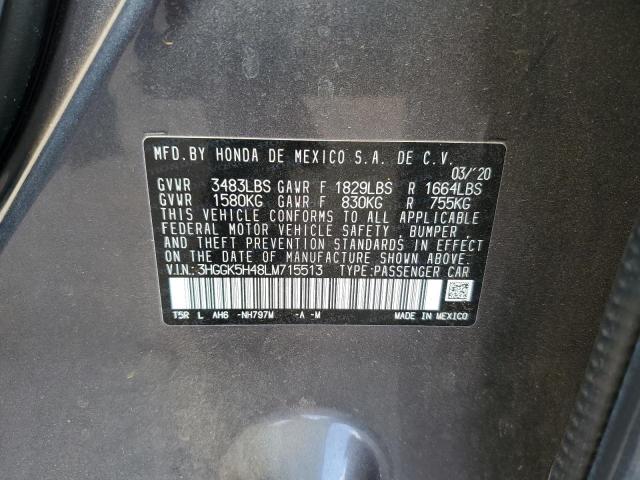 81767255 :رقم المزاد ، 3HGGK5H48LM715513 vin ، 2020 Honda Fit Lx مزاد بيع