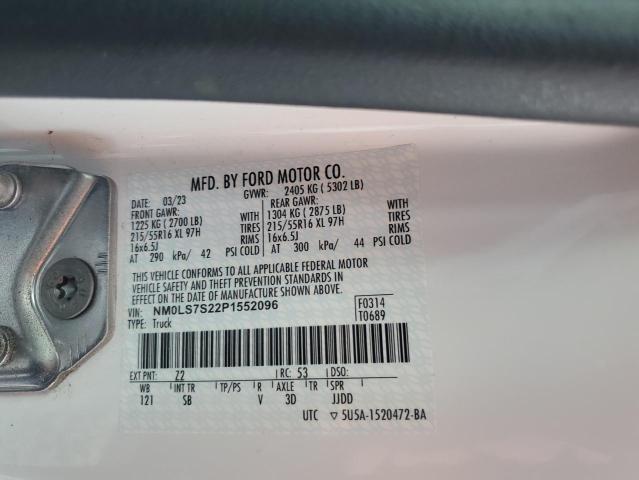 93775015 :رقم المزاد ، NM0LS7S22P1552096 vin ، 2023 Ford Transit Co مزاد بيع