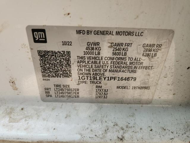 2023 Gmc Sierra მანქანა იყიდება აუქციონზე, vin: 1GT19LEY1PF164679, აუქციონის ნომერი: 67283385