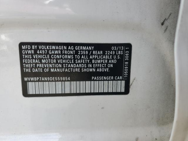 82026665 :رقم المزاد ، WVWBP7AN9DE559854 vin ، 2013 Volk Cc Sport مزاد بيع