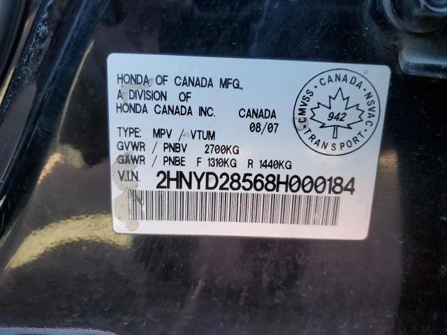 2008 Acura Mdx მანქანა იყიდება აუქციონზე, vin: 2HNYD28568H000184, აუქციონის ნომერი: 80813005