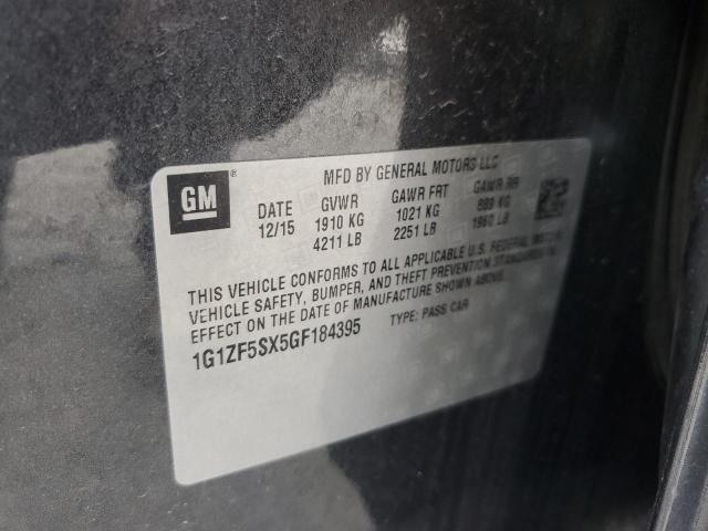 71604095 :رقم المزاد ، 1G1ZF5SX5GF184395 vin ، 2016 Chevrolet Malibu Lt مزاد بيع