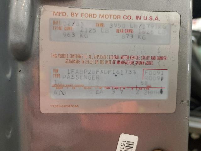 Продажа на аукционе авто 1983 Ford Mustang, vin: 1FABP28FXDF161733, номер лота: 71923155