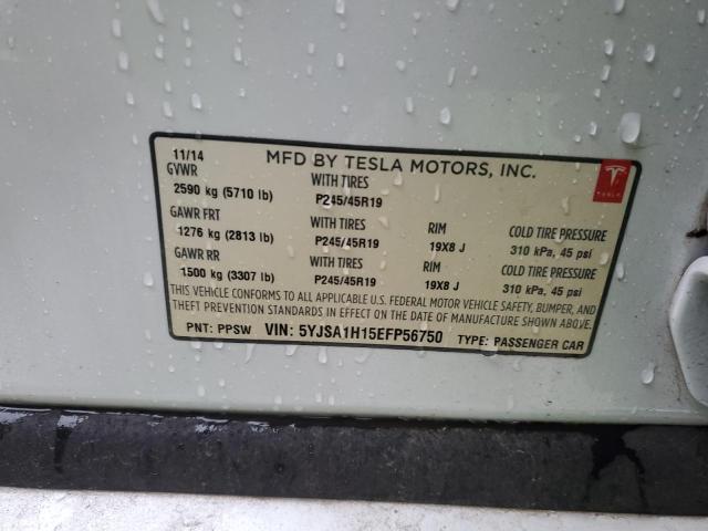 83877125 :رقم المزاد ، 5YJSA1H15EFP56750 vin ، 2014 Tesla Model S مزاد بيع