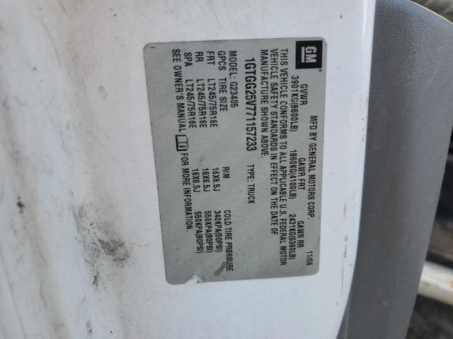 Aukcja sprzedaży 2007 Gmc Savana, vin: 1GTGG25V771157233, numer aukcji: 84585645