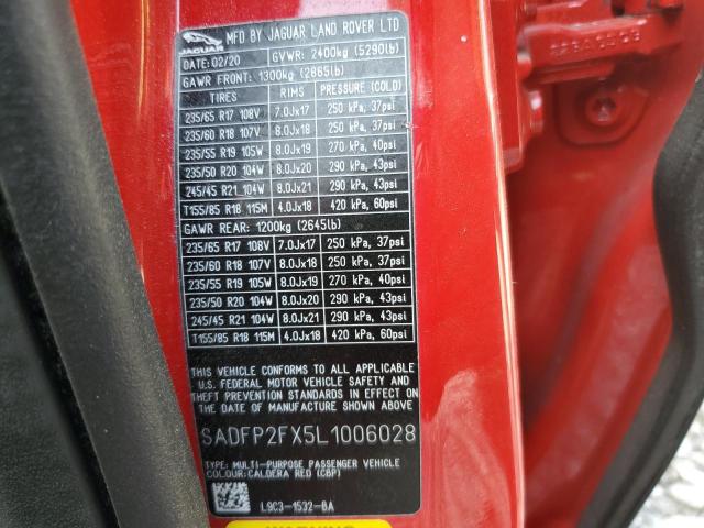 Продаж на аукціоні авто 2020 Jaguar E-pace Se, vin: SADFP2FX5L1006028, номер лоту: 71500585