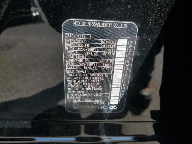 Aukcja sprzedaży 2019 Infiniti Qx50 Essential, vin: 3PCAJ5M31KF108800, numer aukcji: 71558615