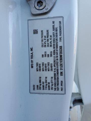 81906755 :رقم المزاد ، 5YJ3E1EB0NF355368 vin ، 2022 Tesla Model 3 مزاد بيع