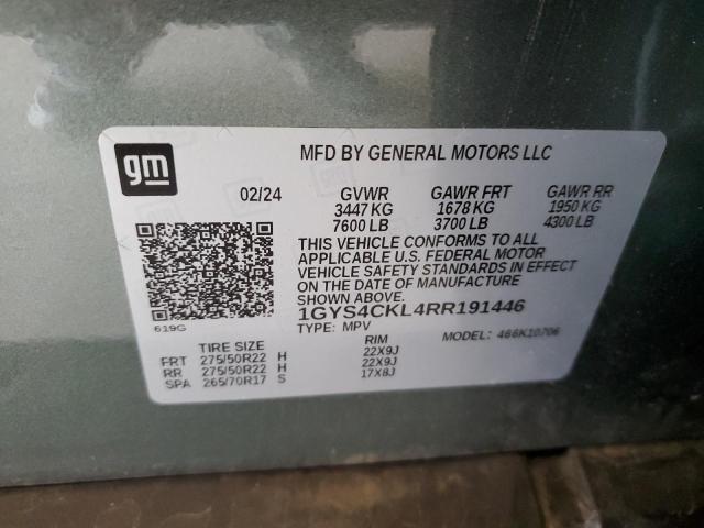 81149995 :رقم المزاد ، 1GYS4CKL4RR191446 vin ، 2024 Cadillac Escalade P مزاد بيع