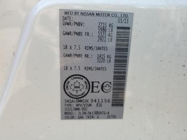 Auction sale of the 2013 Infiniti Jx35, vin: 5N1AL0MM1DC341156, lot number: 81591465