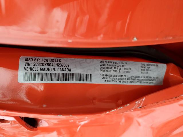 2020 Dodge Charger Sxt მანქანა იყიდება აუქციონზე, vin: 2C3CDXBG4LH237339, აუქციონის ნომერი: 71781925