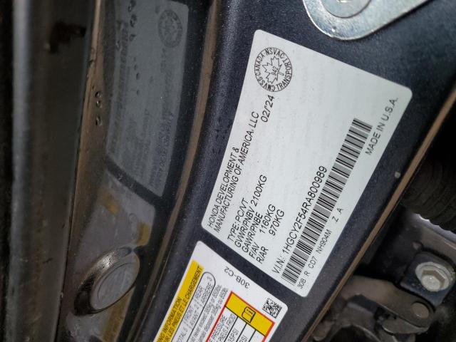 Aukcja sprzedaży 2024 Honda Accord, vin: 1HGCY2F54RA800989, numer aukcji: 81196125