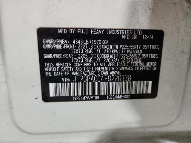 Продаж на аукціоні авто 2015 Subaru Xv Crosstrek, vin: JF2GPACC4F8220338, номер лоту: 84785685