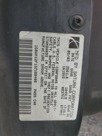 Продажа на аукционе авто 2003 Saturn Ion, vin: 1G8AM12F13Z188408, номер лота: 72055255