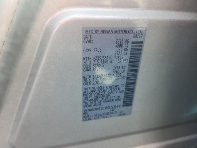 81315005 :رقم المزاد ، 5N1DR2MN5JC605846 vin ، 2018 Nissan Pathfinder S مزاد بيع