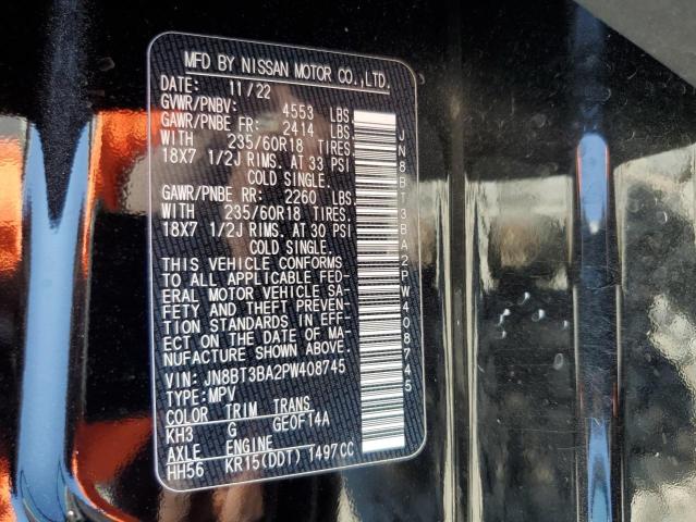 2023 Nissan Rogue მანქანა იყიდება აუქციონზე, vin: JN8BT3BA2PW408745, აუქციონის ნომერი: 72050535