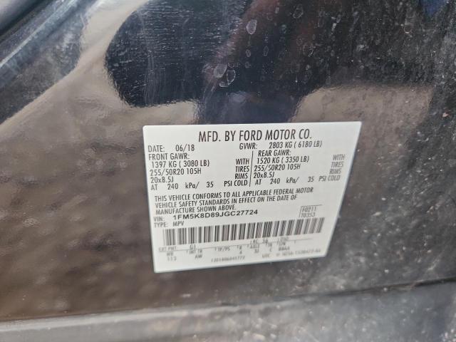 Aukcja sprzedaży 2018 Ford Explorer X, vin: 1FM5K8D89JGC27724, numer aukcji: 81842905