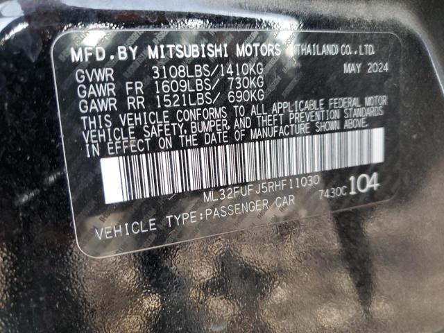 Продаж на аукціоні авто 2024 Mitsubishi Mirage, vin: ML32FUFJ5RHF11030, номер лоту: 71828005