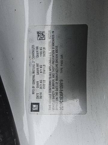 Auction sale of the 2015 Chevrolet Camaro Lt, vin: 2G1FC1E36F9109919, lot number: 71966485
