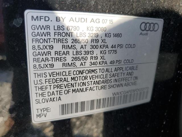 Aukcja sprzedaży 2015 Audi Q7 Premium, vin: WA1CGAFE5FD033170, numer aukcji: 80878165