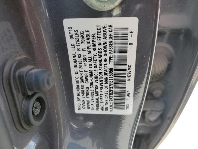 Aukcja sprzedaży 2015 Honda Civic Lx, vin: 19XFB2F57FE115956, numer aukcji: 80881865