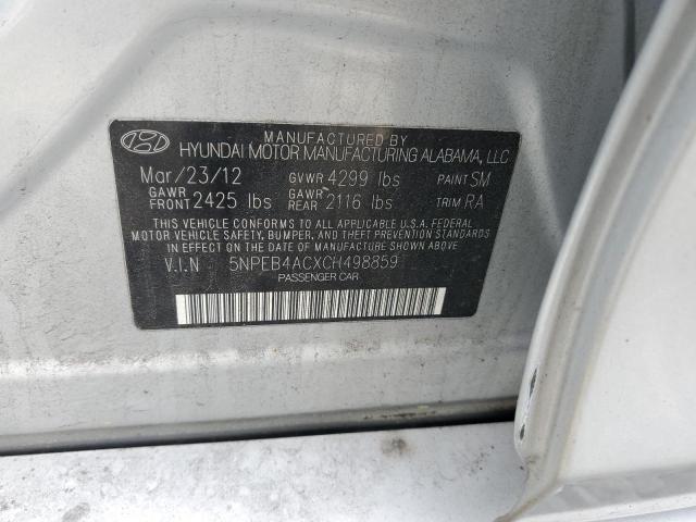 Aukcja sprzedaży 2012 Hyundai Sonata Gls, vin: 5NPEB4ACXCH498859, numer aukcji: 71886185
