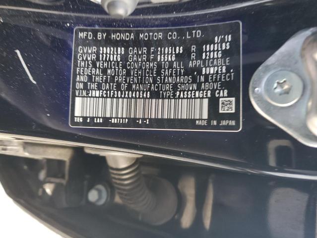 81585115 :رقم المزاد ، JHMFC1F30JX040546 vin ، 2018 Honda Civic مزاد بيع