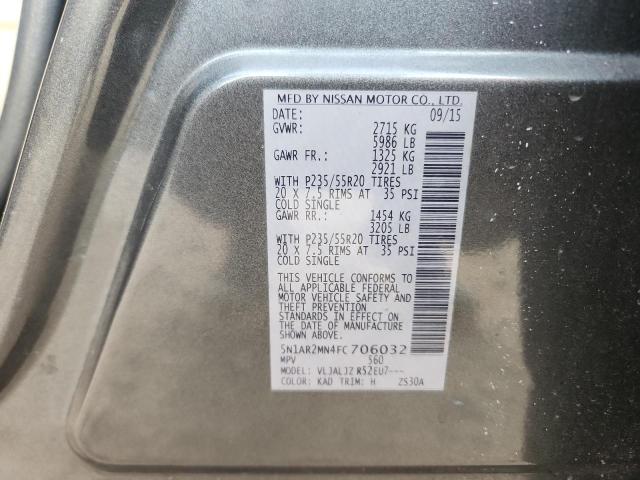 Продажа на аукционе авто 2015 Nissan Pathfinder S, vin: 5N1AR2MN4FC706032, номер лота: 80839805