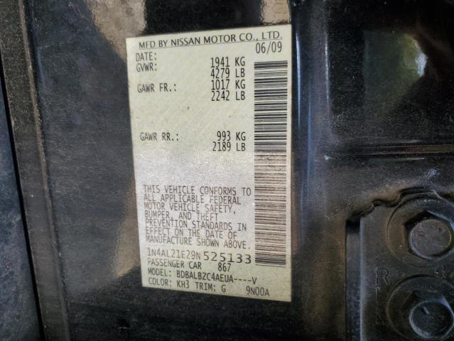 81364015 :رقم المزاد ، 1N4AL21E29N525133 vin ، 2009 Nissan Altima 2.5 مزاد بيع