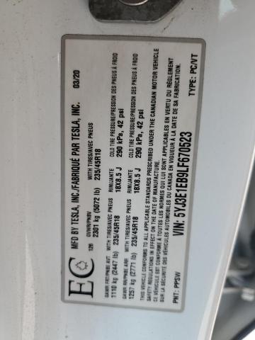 Продажа на аукционе авто 2020 Tesla Model 3, vin: 5YJ3E1EB9LF670523, номер лота: 71710055