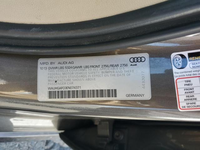 Aukcja sprzedaży 2014 Audi A6 Prestig, vin: WAUHGAFC0EN074371, numer aukcji: 83839145