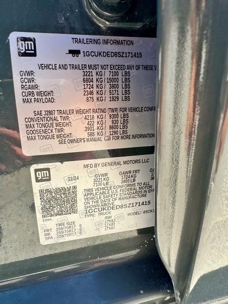 Продажа на аукционе авто 2025 Chevrolet Silverado, vin: 1GCUKDED8SZ171415, номер лота: 81475075