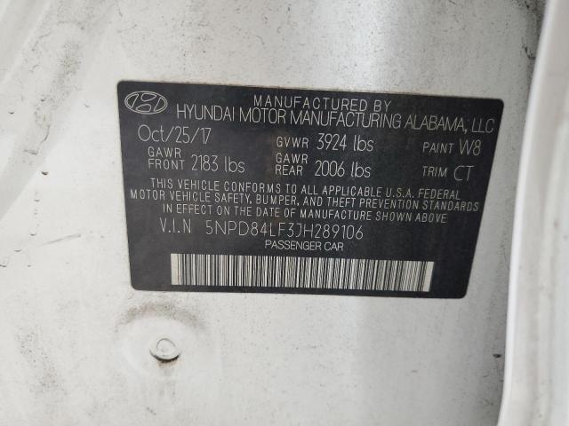 2018 Hyundai Elantra Se მანქანა იყიდება აუქციონზე, vin: 5NPD84LF3JH289106, აუქციონის ნომერი: 94906935