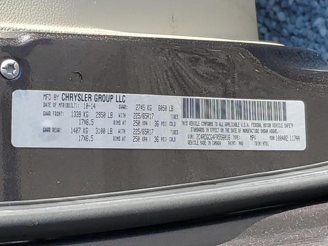 80497765 :رقم المزاد ، 2C4RDGCG4FR556016 vin ، 2015 Dodge Grand Cara مزاد بيع