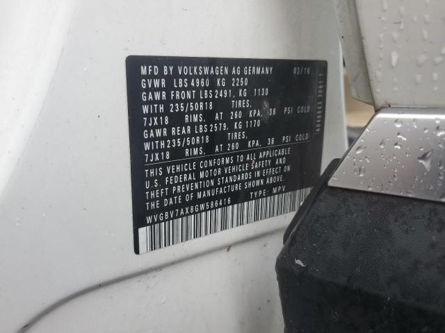 Продаж на аукціоні авто 2016 Volkswagen Tiguan, vin: WVGBV7AX8GW586416, номер лоту: 83802205