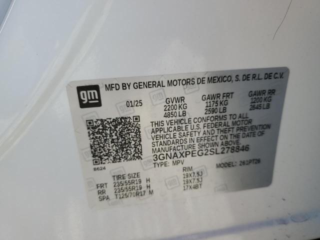 70752915 :رقم المزاد ، 3GNAXPEG2SL278846 vin ، 2025 Chevrolet Equinox مزاد بيع