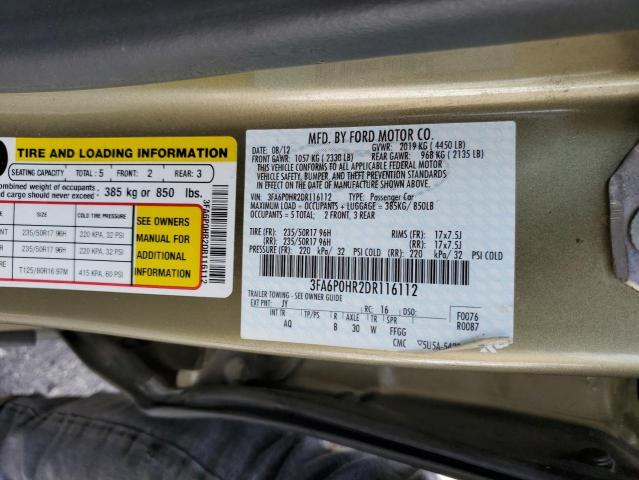 Продажа на аукционе авто 2013 Ford Fusion Se, vin: 3FA6P0HR2DR116112, номер лота: 84816865