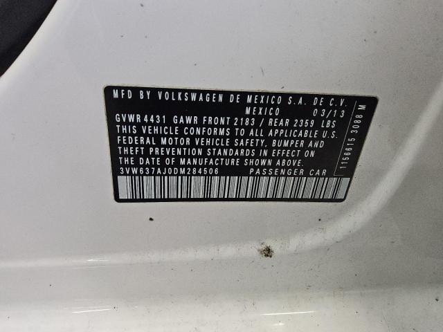 71174615 :رقم المزاد ، 3VW637AJ0DM284506 vin ، 2013 Volkswagen Jetta Hybr مزاد بيع