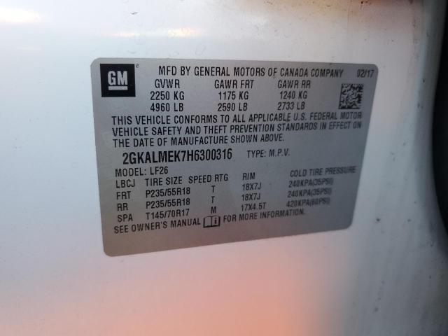 Aukcja sprzedaży 2017 Gmc Terrain, vin: 2GKALMEK7H6300316, numer aukcji: 81151995