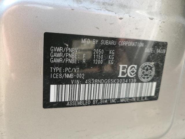 Продаж на аукціоні авто 2019 Subaru Legacy, vin: 4S3BNDG65K3034139, номер лоту: 80435725