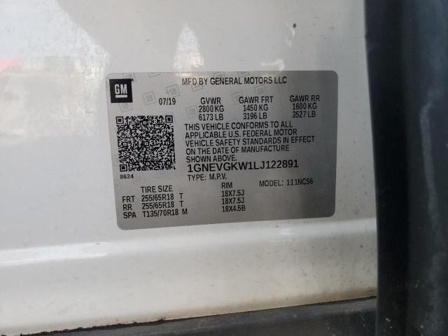 Aukcja sprzedaży 2020 Chevrolet Traverse, vin: 1GNEVGKW1LJ122891, numer aukcji: 81687945