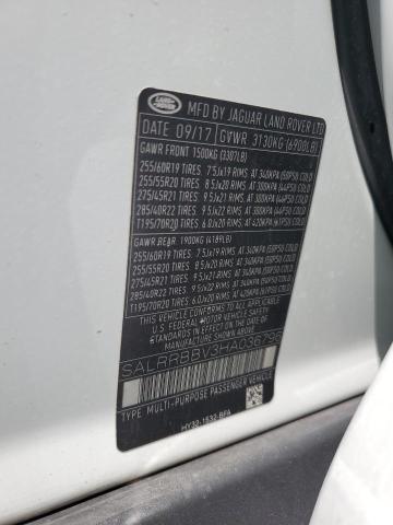 2017 Land Rover Discovery მანქანა იყიდება აუქციონზე, vin: SALRRBBV3HA036796, აუქციონის ნომერი: 81295915