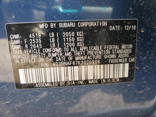 Aukcja sprzedaży 2019 Subaru Legacy 2.5, vin: 4S3BNAF67K3020906, numer aukcji: 82032975