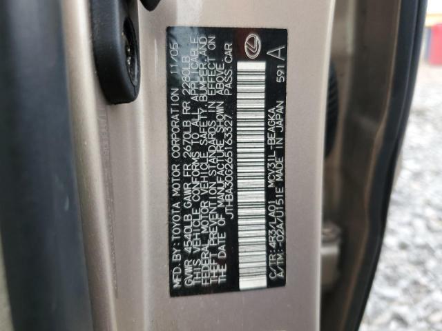 Aukcja sprzedaży 2006 Lexus Es, vin: JTHBA30G265163327, numer aukcji: 82083105
