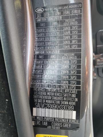 Aukcja sprzedaży 2019 Land Rover Range Rover Evoque, vin: SALVC2RX6KH330389, numer aukcji: 80504445