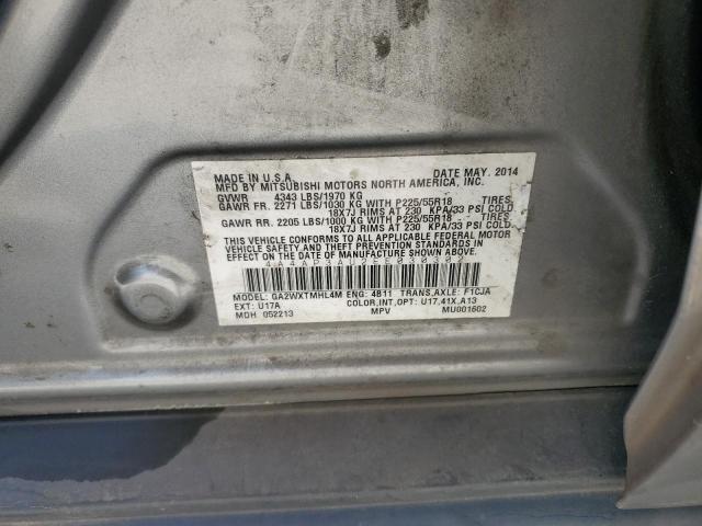 71395855 :رقم المزاد ، 4A4AP3AU2EE030302 vin ، 2014 Mitsubishi Outlander Sport مزاد بيع