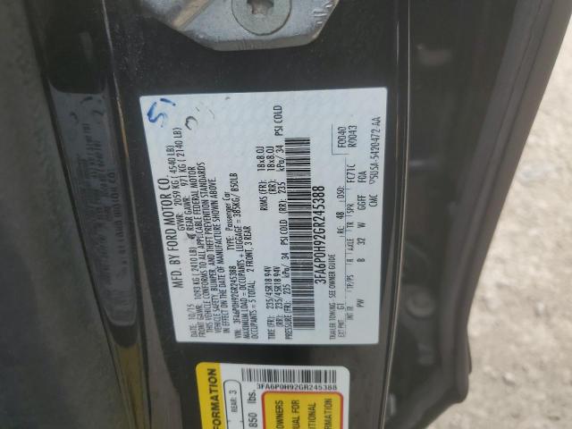 81135125 :رقم المزاد ، 3FA6P0H92GR245388 vin ، 2016 Ford Fusion مزاد بيع